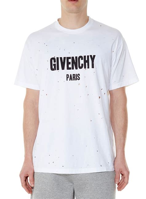 givenchy shirt mens sale|Givenchy t shirt with holes.